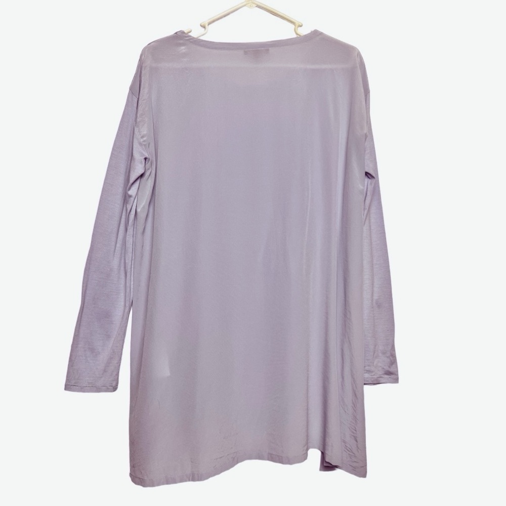 Eileen Fisher Hyacinth Silk Back Cotton Front Tunic Medium - Picture 2 of 6